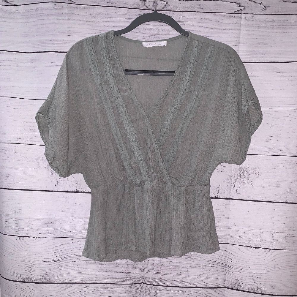 ALL IN FAVOR Crochet Stripe Top.